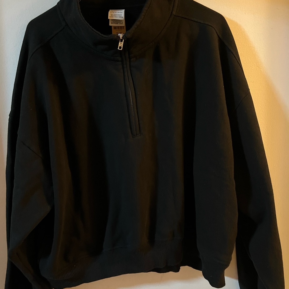 Black Half-Zip Sweatshirt